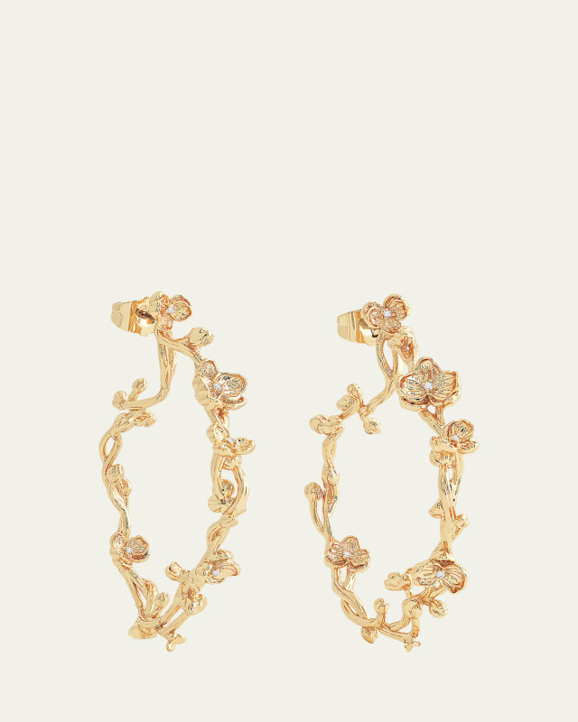 Orchid Hoop Earrings